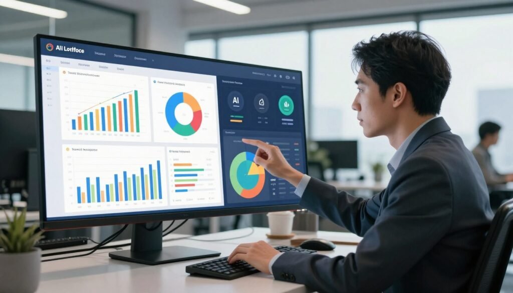 Strategic AI workforce planning and data analytics dashboard