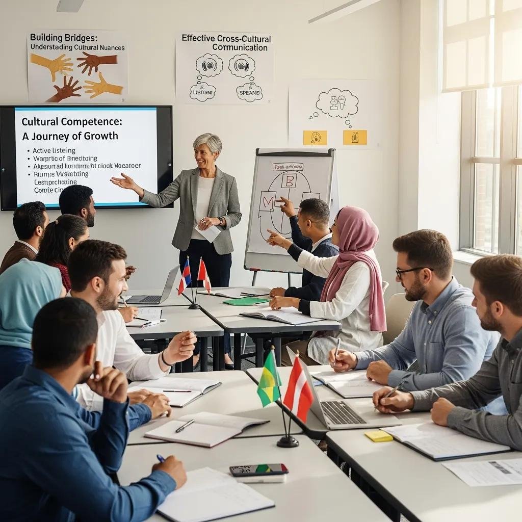 Participants engaged in cultural competence training for leadership development