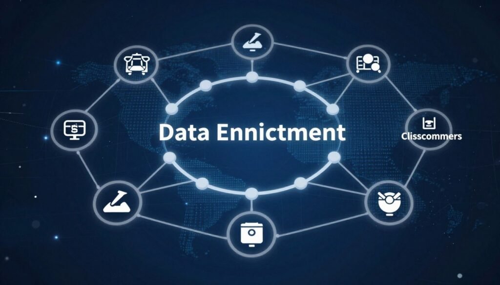 A complex digital network of interconnected nodes and data points, symbolizing Clearbit data enrichment and customer lifecycle insights. A complex digital network of interconnected nodes and data points, symbolizing Clearbit data enrichment and customer lifecycle insights.